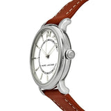 Marc Jacobs Roxy Silver Dial Brown Leather Strap Watch for Women - MJ1572