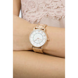 Marc Jacobs Roxy White Dial Rose Gold Stainless Steel Strap Watch for Women - MJ3523