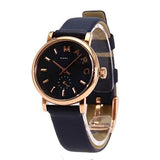 Marc Jacobs Baker Black Dial Black Leather Strap Watch for Women - MBM1331