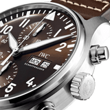 IWC Pilot's Watch Chronograph Edition Brown Dial Brown Leather Strap Watch for Men - IW377713