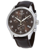 Tissot T Sport Chrono XL Classic Brown Dial Brown Leather Strap Watch For Men - T116.617.16.297.00