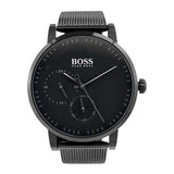 Hugo Boss Oxygen Black Dial Black Mesh Bracelet Watch for Men - 1513636