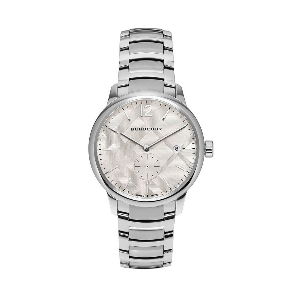 Burberry The Classic Silver Dial Silver Stainless Steel Strap Watch for Men - BU10004