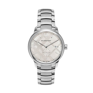 Burberry The Classic Silver Dial Silver Steel Strap Watch for Men - BU10004