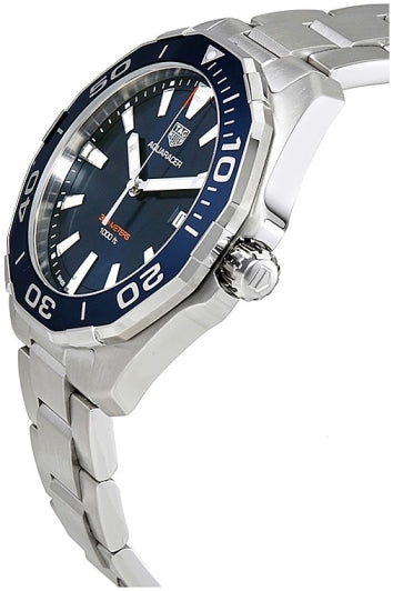 Tag Heuer Aquaracer 43mm Blue Dial Silver Steel Strap Watch for Men - WAY101C.BA0746