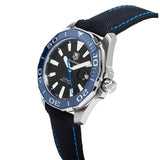 Tag Heuer Aquaracer Calibre 5 Automatic Black Dial Black Nylon Strap Watch for Men - WAY201C.FC6395