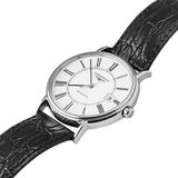 Longines Presence 38.5mm Automatic White Dial Black Leather Strap Watch for Men - L4.921.4.11.2