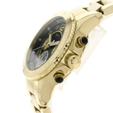 Marc Jacobs Rock Black Dial Gold Stainless Steel Strap Watch for Women - MBM3253