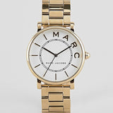 Marc Jacobs Roxy White Dial Gold Steel Strap Watch for Women - MJ3522