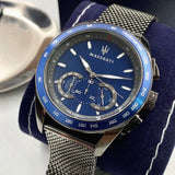 Maserati Traguardo 45mm Chronograph Blue Dial Watch For Men - R8873612009