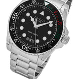 Gucci Dive Analog Black Dial Silver Steel Strap Watch For Men - YA136208