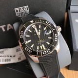 Tag Heuer Aquaracer Calibre 5 Automatic 41mm Black Dial Black Rubber Strap Watch for Men -  WAY211A.FT6151