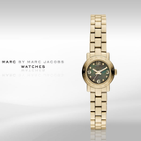 Marc Jacobs Grey Mother of Pearl Dial Gold Stainless Steel Strap Watch for Women - MBM3275