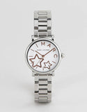 Marc Jacobs Classic White Dial SIlver Stainless Steel Strap Watch for Women - MJ3591