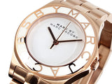 Marc Jacobs Blade White Dial Gold Stianless Steel Strap Watch for Women - MBM3075