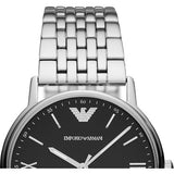 Emporio Armani Kappa Black Dial Stainless Steel Watch For Men - AR11152