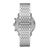 Emporio Armani Aviator Chronograph Beige Dial Silver Steel Strap Watch For Men - AR11239