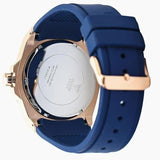 Guess Legacy Blue Dial Blue Silicone Strap Watch For Men - W1049G2