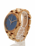 Marc Jacobs Henry Blue Dial Rose Gold Stainless Steel Strap Watch for Women - MBM3213