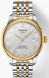 Tissot T Classic Le Locle Powermatic 80 Silver Dial Two Tone Steel Strap Watch For Men - T0064072203301