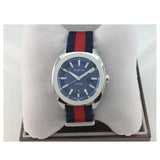 Gucci GG2570 Quartz Blue Dial Blue & Red Nylon Strap Watch For Men - YA142304