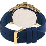 Guess Sunrise Blue Dial with Diamonds Blue Rubber Strap Watch For Women - W0616L2