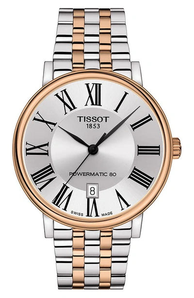 Tissot Carson Premium Powermatic 80 Silver Dial Two Tone Steel