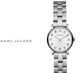 Marc Jacobs Baker Dexter White Dial SIlver Stainless Steel Strap Watch for Women - MBM3423