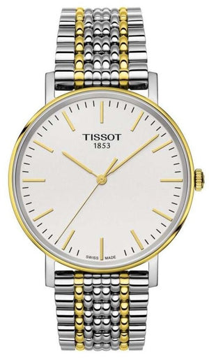 Tissot Everytime Medium White Dial Two Tone Mesh Bracelet Watch For Men - T109.410.22.031.00