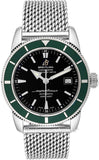 Breitling Superocean Heritage 42mm Chronograph Green Bezel Mens Watch - A1732136