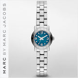 Marc Jacobs Amy Blue Dial Silver Stainless Steel Strap Watch for Women - MBM3274