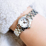 Marc Jacobs Amy Dinky White Dial Silver Stainless Steel Strap Watch for Women - MBM3225