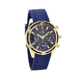 Guess Catalina Blue Gold Tone Blue Silicone Strap Watch For Women - W0562L2