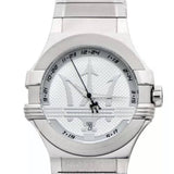 Maserati Potenza Silver Dial Silver Steel Strap Watch For Men - R8853108002