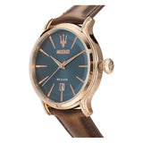 Maserati Epoca Blue Dial Brown Leather Strap Watch For Men - R8851118001