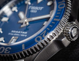 Tissot Seastar 1000 Lady Blue Dial Silver Steel Strap Watch For Women - T120.210.11.041.00