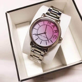 Marc Jacobs Roxy Pink Dial Silver Steel Strap Watch for Women - MJ3554