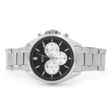 Hugo Boss Driver Black Dial Silver Steel Strap Watch for Men - 1512883