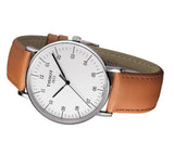 Tissot T Classic Everytime Large White Dial Brown Leather Strap Watch For Men - T109.610.16.037.00