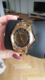 Marc Jacobs Henry Transparent Gold Dial Gold Stainless Steel Strap Watch for Women - MBM3206