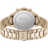 Hugo Boss Hera Blue Dial Gold Steel Strap Watch for Women - 1502566