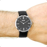 Hugo Boss Jackson Black Dial Black Leather Strap Watch for Men - 1513369