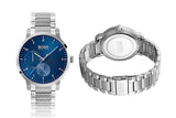 Hugo Boss Oxygen Chronograph Blue Dial Silver Steel Strap Watch for Men - 1513597