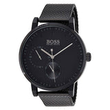 Hugo Boss Oxygen Black Dial Black Mesh Bracelet Watch for Men - 1513636