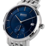 Hugo Boss Corporal Blue Dial Silver Steel Strap Watch for Men - 1513642