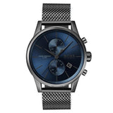 Hugo Boss Jet Blue Dial Gunmetal Mesh Bracelet Watch for Men  - 1513677