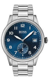 Hugo Boss Legacy Blue Dial Silver Steel Strap Watch for Men - 1513707