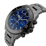 Hugo Boss Ocean Edition Navy Blue Dial Black Steel Strap Watch for Men - 1513743