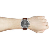 Hugo Boss Skymaster Grey Dial Brown Leather Strap Watch for Men - 1513787