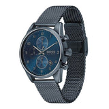 Hugo Boss Skyamaster Chronograph Blue Dial Blue Mesh Bracelet Watch for Men - 1513836